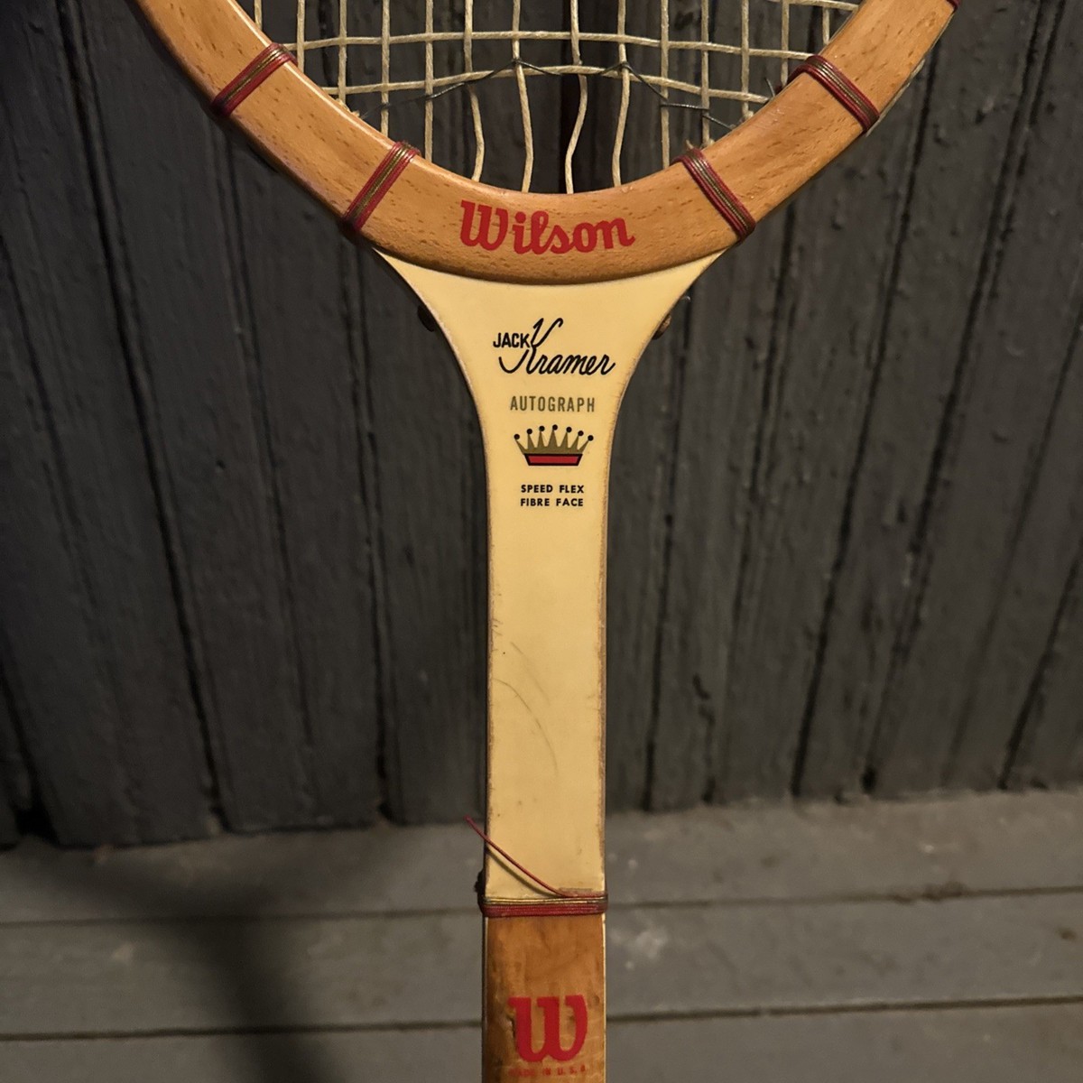 Wilson Jack Kramer Autograph Wood Tennis Racquet Vintage, 4 5/8