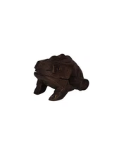 Hand Carved Wooden Frog Calling Guiro Percussion Musical Instrument with Stick