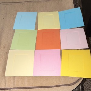 Assorted Colored Craft Framing Mats with Cut-Out Centers, Set of 9