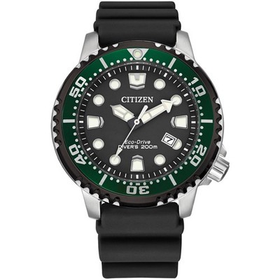 Citizen Men's Watch Promaster Dive Black Dial Polyurethane Strap BN0155-08E