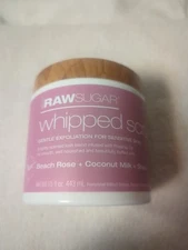 NEW Raw Sugar Whipped Scrub Beach Rose + Coconut Mile + Shea - 15 oz