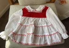 Vintage Winnie The Pooh For Sears Roebucks Girl Size 3, White/Red Corduroy