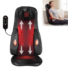 Massage Seat Cushion Heated Back Neck Body Massager Chair Remote Home Office Car