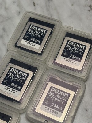 6x Delkin Devices Black  256GB CFExpress Type B Memory Card + Reader
