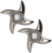 2 Pcs #12 Meat Grinder Blade Stainless Steel ...