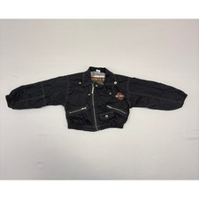 Kids Harley Davidson Black Nylon Jacket Born to Ride Size 6 Read