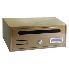 CASSETTA POSTALE SINGOLA ORIZZONTALE 1 posti - bronzata - cm. 30x17,5x H. 12 ...