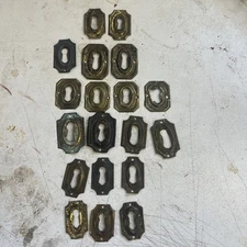 19 Federal Period Brass Escutcheon Plates ,rare