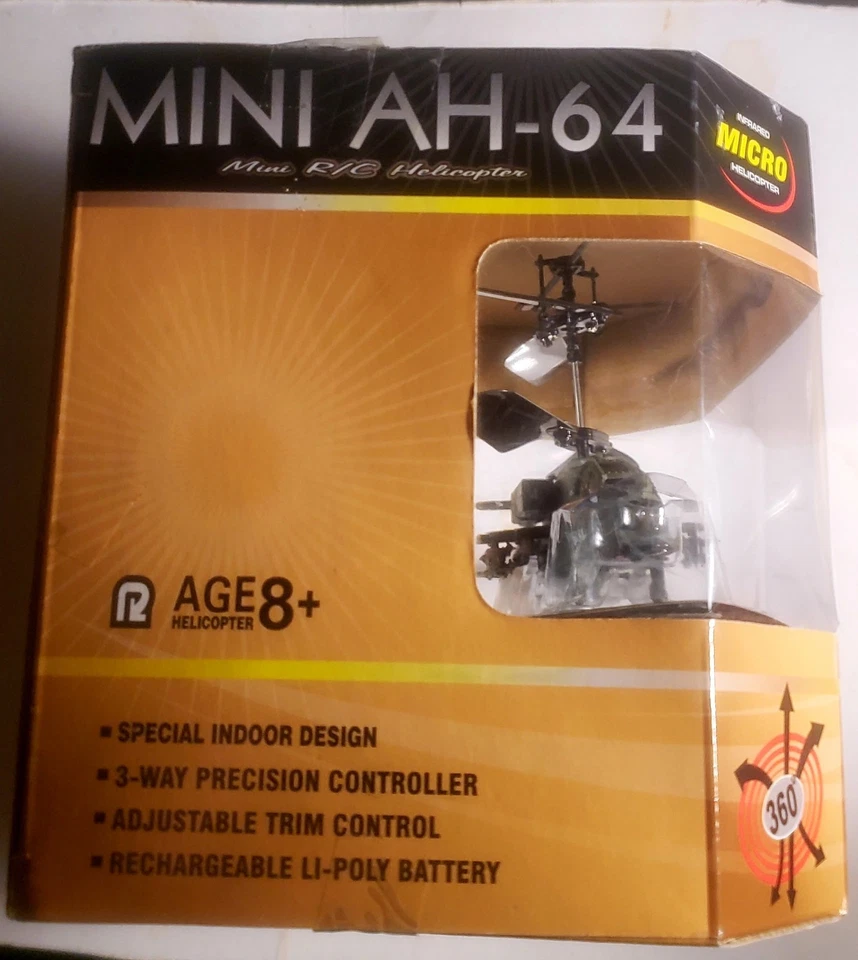Syma Mini AH-64 Infrared Radio Controlled Helicopter Smallest Lightest Ages 8+ - Image 4 of 4