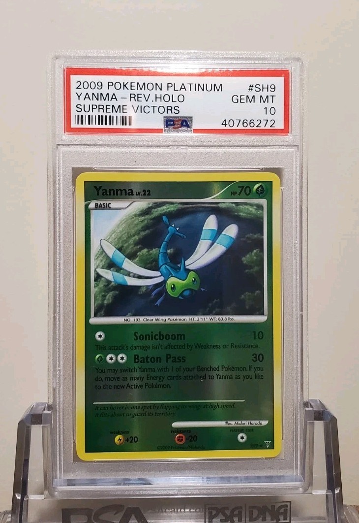 POKEMON SUPREME VICTORS YANMA #SH9 SHINY REVERSE HOLO FOIL CARD PSA 10 GEM MINT