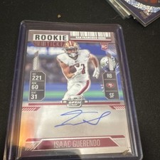 Panini Contenders Optic Isaac Guerendo Rookie Ticket Auto Lot #221 49ers 2024