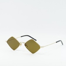 New SAINT LAURENT SL302LISA 011 Gold/Brown 55-17-145 Sunglasses