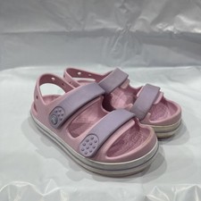 Crocs Crocband Cruiser Sandals Kids US 13 Lavender Pink Adjustable Strap EBS2641