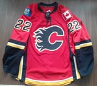 Calgray Flames 2008-09 Daymond Langkow  Game- Worn Used  NHL  Jersey Sz 54