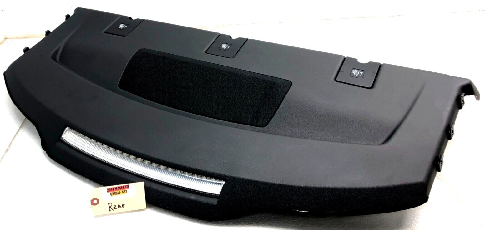 2014-2017 MASERATI GHIBLI REAR PARCEL SHELF TRIM UNDER WINDOW PANEL OEM.