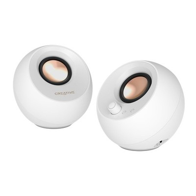 CREATIVE Pebble Pro Weiß Computer Lautsprecher 2.0 USBC mit Bluetooth 5...