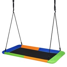 60" Kids Giant Tree Rectangle Swing 700 lbs w/ Adjustable Hanging Ropes