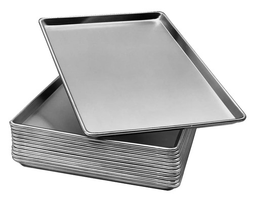 Channel Manufacturing 18" x 26" Aluminum Bun Sheet Pan w/ Rolled Edge - 1 Doz
