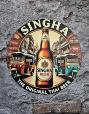 Singha Beer Thailand Bier Schild Blechschild Bar Deko Kneipe Werbeschild 20cm