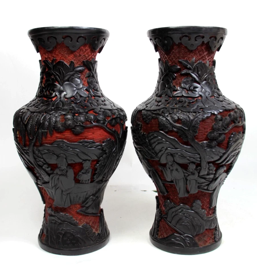 红色1850-1899 中国古董花瓶| eBay