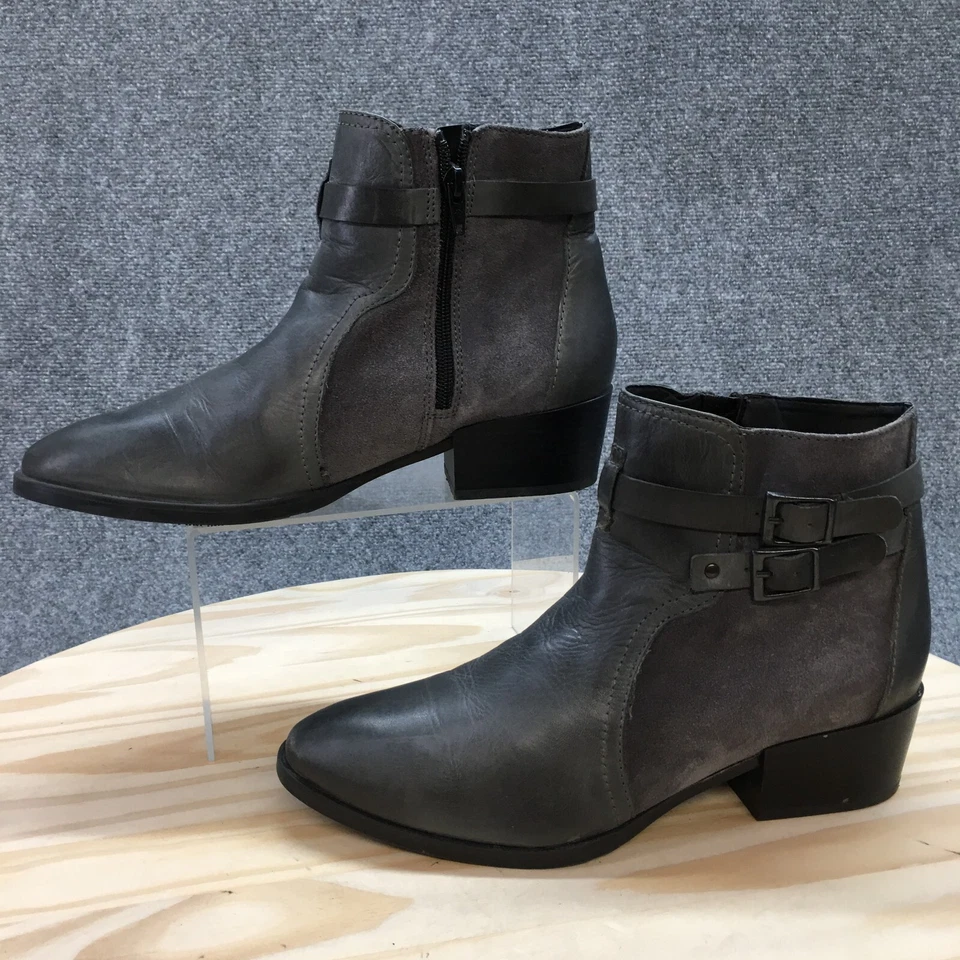 Catherine Malandrino Botas Mujer 40 Botín Gris Puntera Almendra Informal Bloque Foto 2 de 4