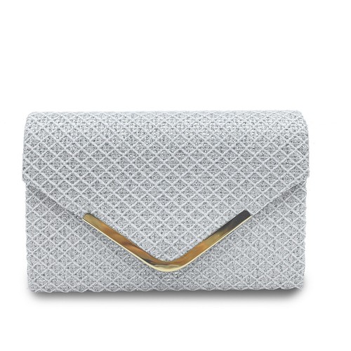 Womens Designer Style Metal Edge Clutch Bag Ladies Evening Party Handbag Purse - Picture 13 of 30