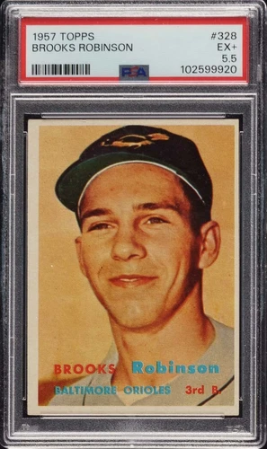 1957 Topps #328 Brooks Robinson PSA 5.5