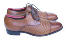 Taft Handmade Goodyear Welt Tan Brown Woven Leather Cap Toe Oxford Dress Shoe 9 — photo 4