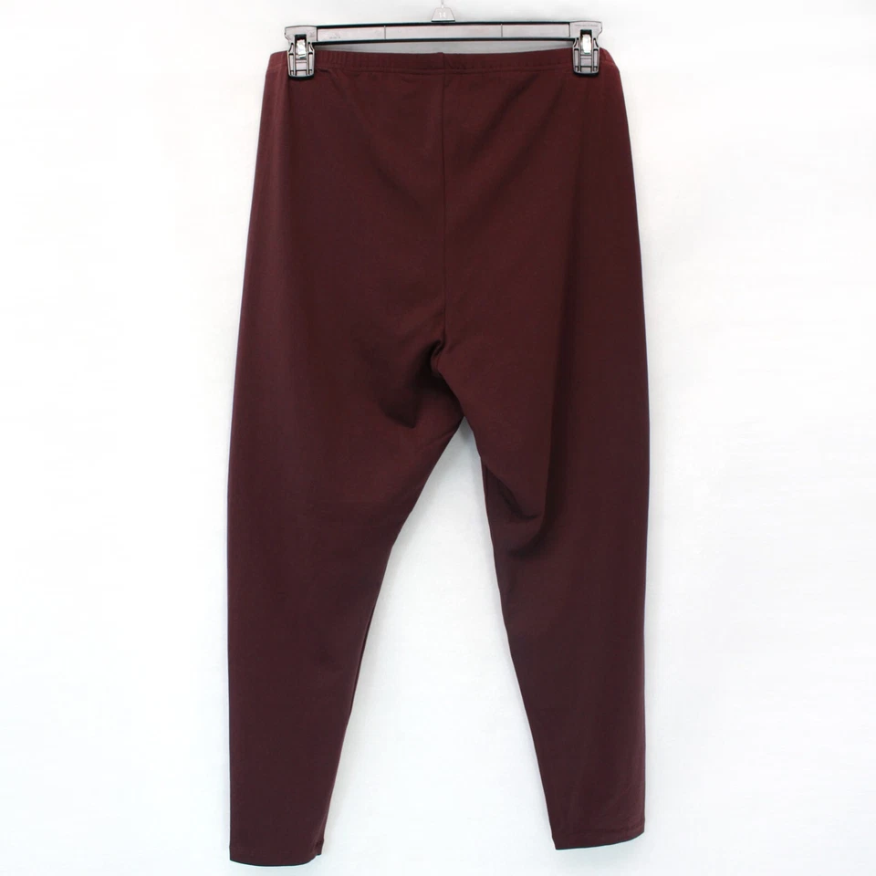 J. Jill Talla Grande Borgoña Pima Capri Leggings Elastizados Cintura Pantalones 2X Foto 4 de 4