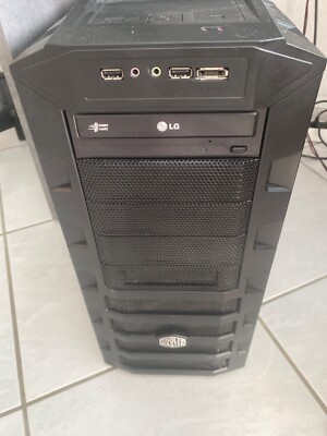 gaming pc gebraucht, schwarz, Cooler Master, 22cm x 48cm x 55cm