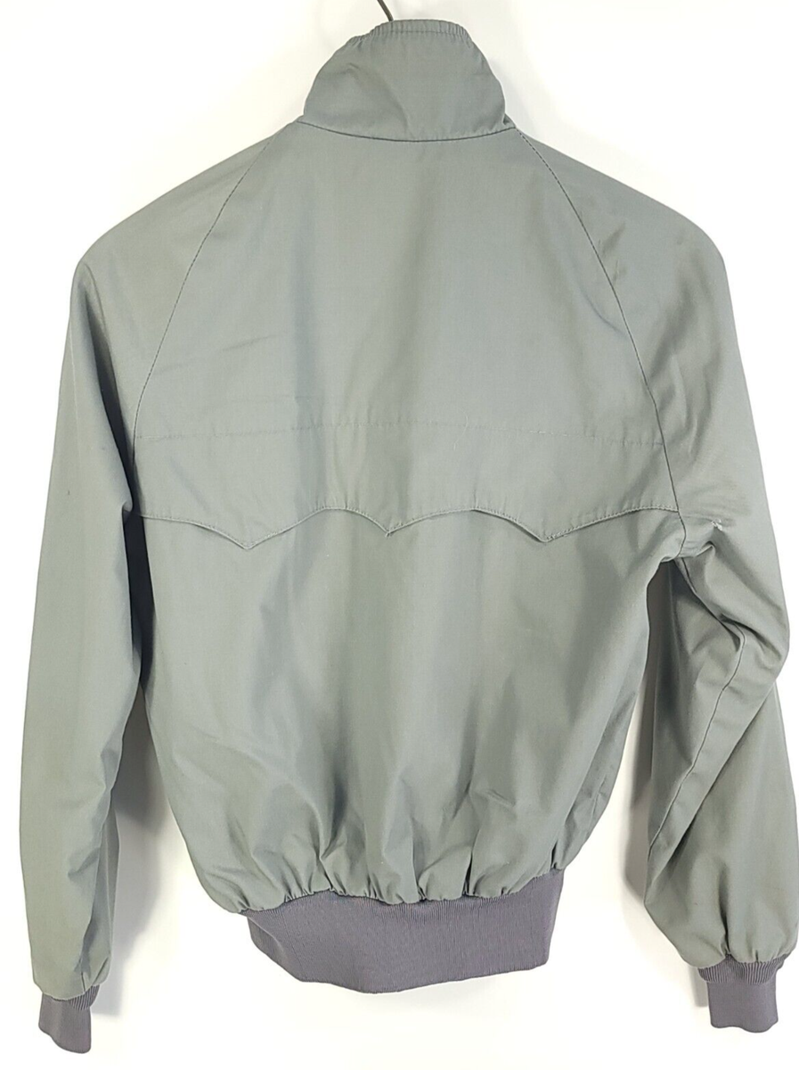 Vtg American Jac Jacket Men's Small Gray Lined Zip Front