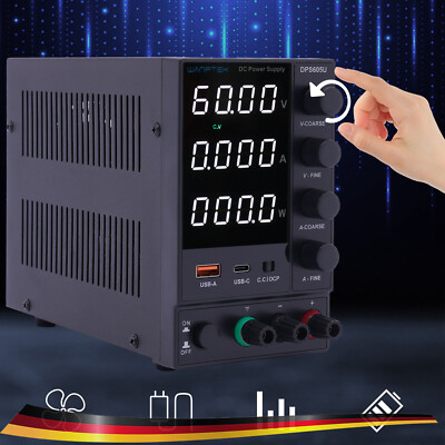 Wanptek DPS605U Regelbares DC Labornetzteil Netzteil 0-60V 0-5A Anschluß 300w