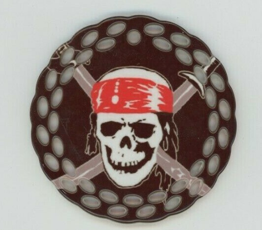 Jolly Roger Porcelain Merry Christmas Ornament - Double Sided  - Pirate