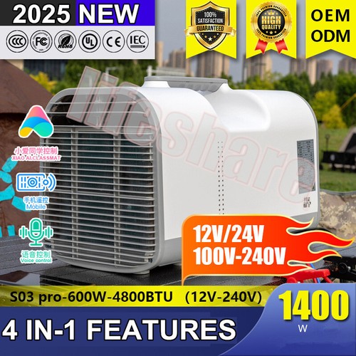 Aire acondicionado móvil 4 en 1 12V/24V/220V 4800 BTU para camping refrigeración por aire - Imagen 2 de 20