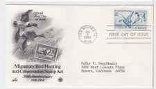 TurtlesTradingPost- Migratory Bird Hunting  1984 #2092 FDC Artcraft Variety