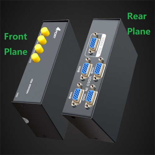 New 4 Port VGA Splitter Switcher VGA Switch Video Box 4 In 1 Out VGA Switcher - Picture 8 of 13