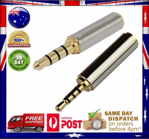 Micrófono de audio estéreo Conector Jack De Auriculares Adaptador 4 polos mm: mm | eBay