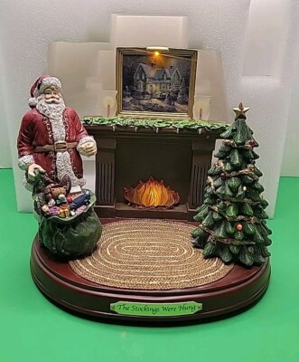 Ｎｏ．3 Xmas Thomas Kinkade - Stockings Were Hung Lighted & Musical Sculpture