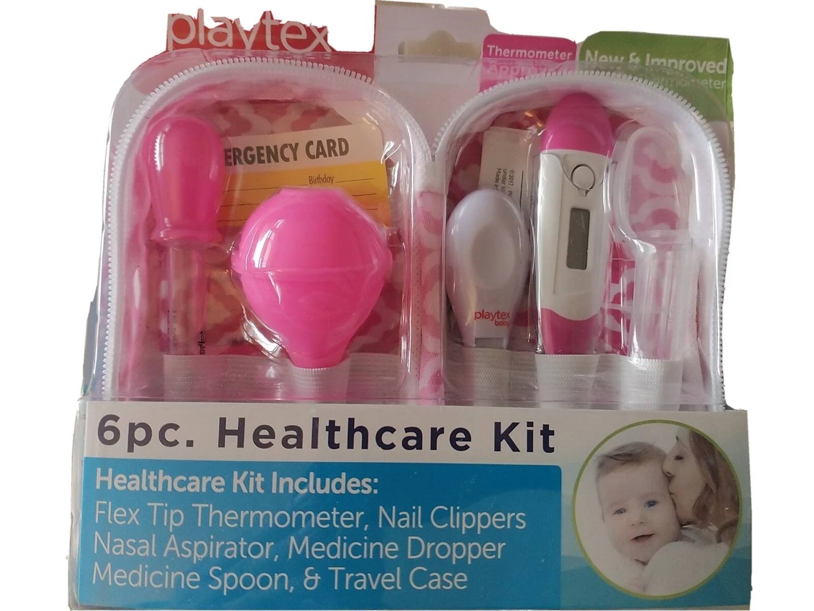 Playtex 6-Piece Baby Healthcare Kit, Pink - NEW in Damaged Packaging