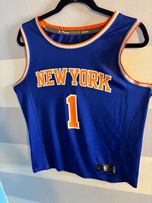 Mens 2022-23 Fanatics New York Knick Obi Toppin #1 Blue Jersey  (Size S)