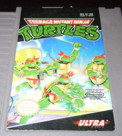 Teenage Mutant Ninja Turtles Nintendo NES 1989 Authentic Working Cart & Manual