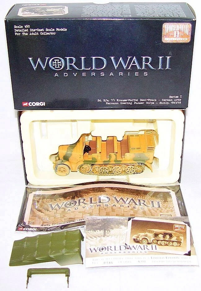 Corgi World War II 1:50 KRAUSS-MAFFEI Kfz. 7/1 PANZER HALF-TRACK TRUCK MIB`03! - Image 2 of 4