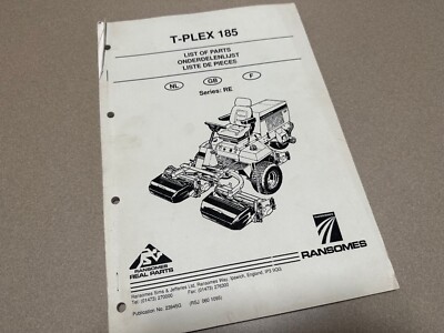 Ransomes T-Plex 185 Cylinder Reel Mower Tractor Parts Manual Tee Fairway Ser: RE