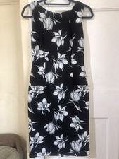 M&S Collection Dress Bodycon Black Floral Size UK 8 Petite £49 New 