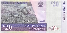 Malawi  20  Kwacha   31.10.2007  Series  BB  Uncirculated Banknote 2D2