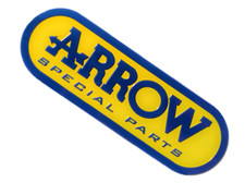 ADESIVO ARROW ALLUMINIO STICKER 3D ALTE TEMPERATURE SCARICO EXHAUST GRAN GIAL