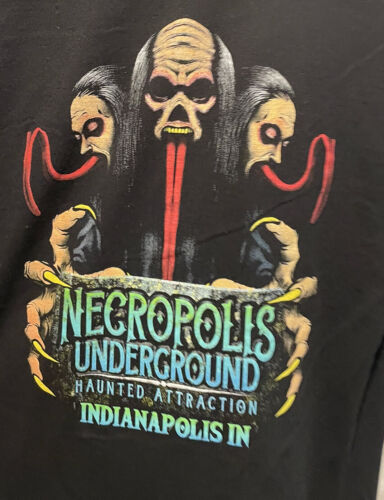 Necropolis Underground Haunted Attraction Indianapolis Large Black Shirt - Picture 1 of 6