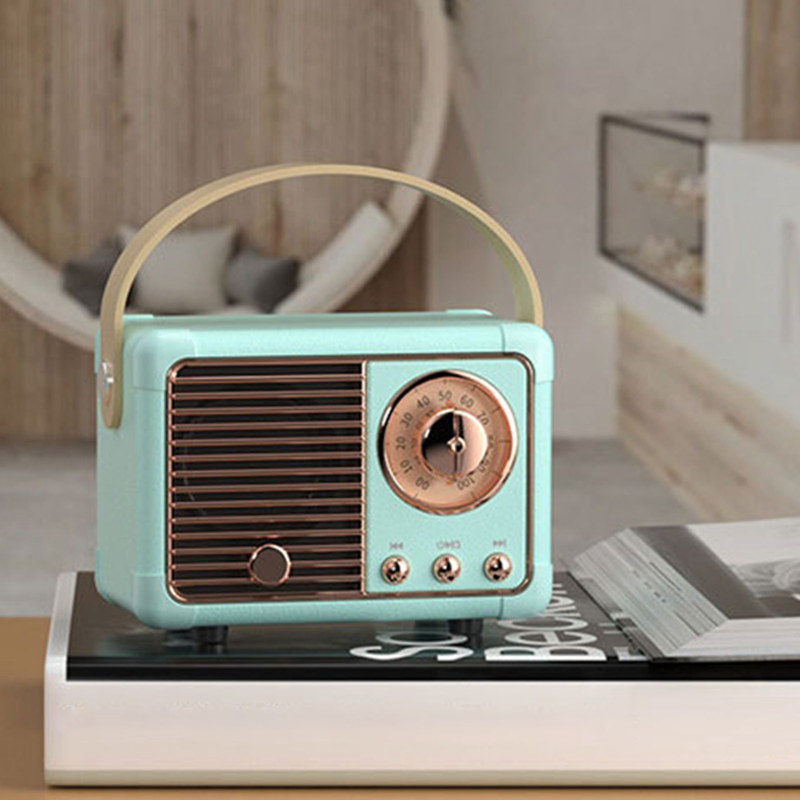 Portable Retro Bluetooths Wireless Stereo Mini Speaker /TF/FM/Radio TF ...