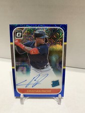 2021 Optic Choice Christian Pache #87RR-CP Blue Mojo Rated Rookie Auto /99