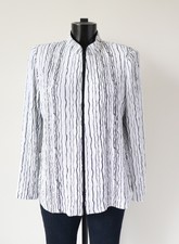 White Sparkly Evening Zip Cardigan / Jacket - Petite Alex - Fit M / Uk 12